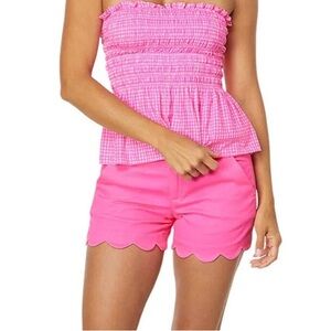 Lilly Pulitzer Buttercup Pink Scallop Shorts Sz 14